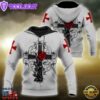 Printed With Crosses And Roses God 3D Hoodie Gift Xmas 2 Printed With Crosses And Roses God 3D Hoodie
