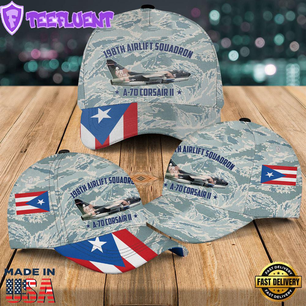 Puerto Rico Air National Guard A-7D Corsair II 198th Airlift Squadron Baseball Cap