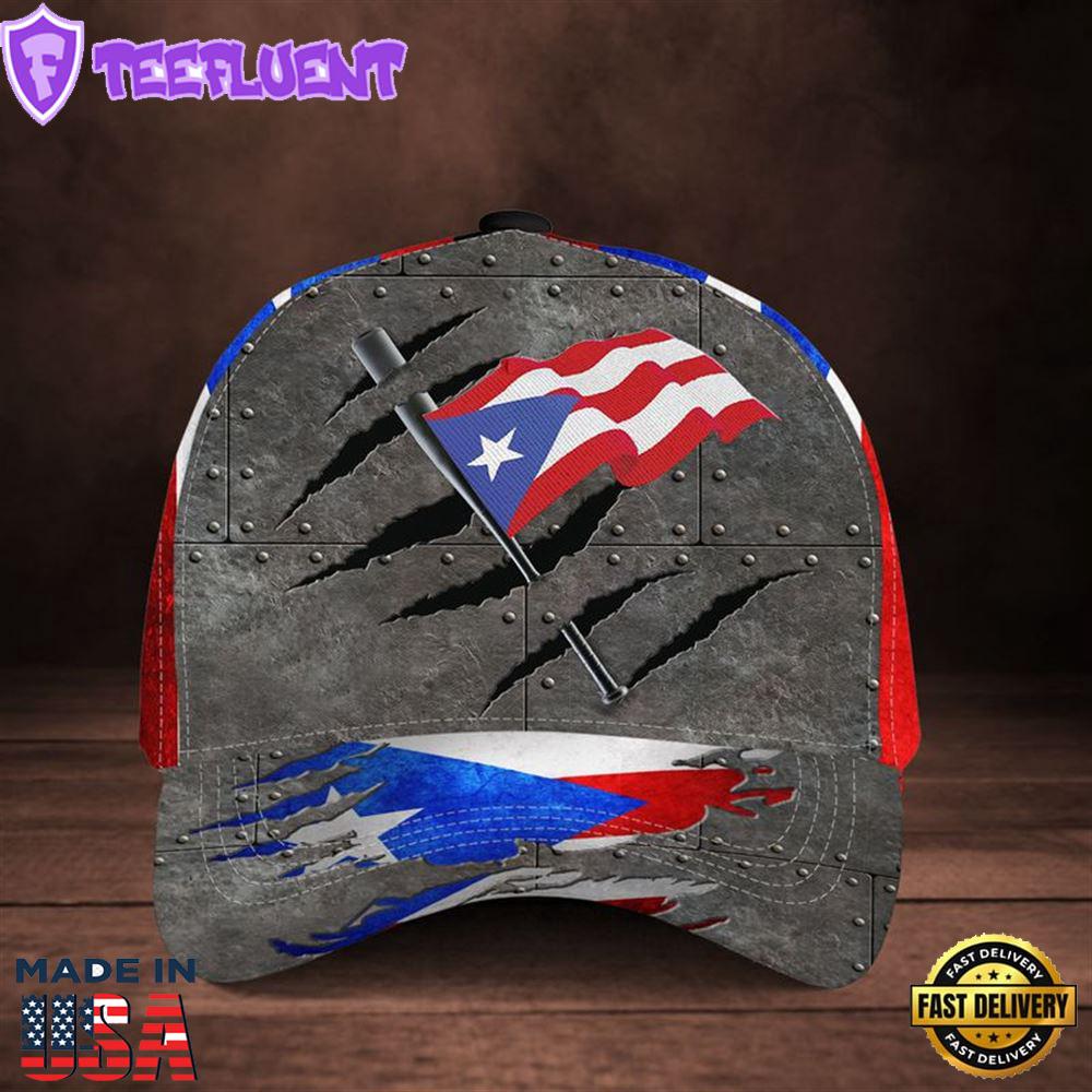Puerto Rico Baseball Flag Baseball Cap