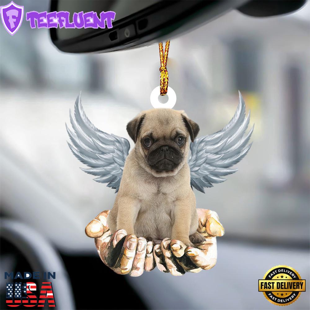 Pug Angel Dog Memorial Ornament, Gift For Christmas