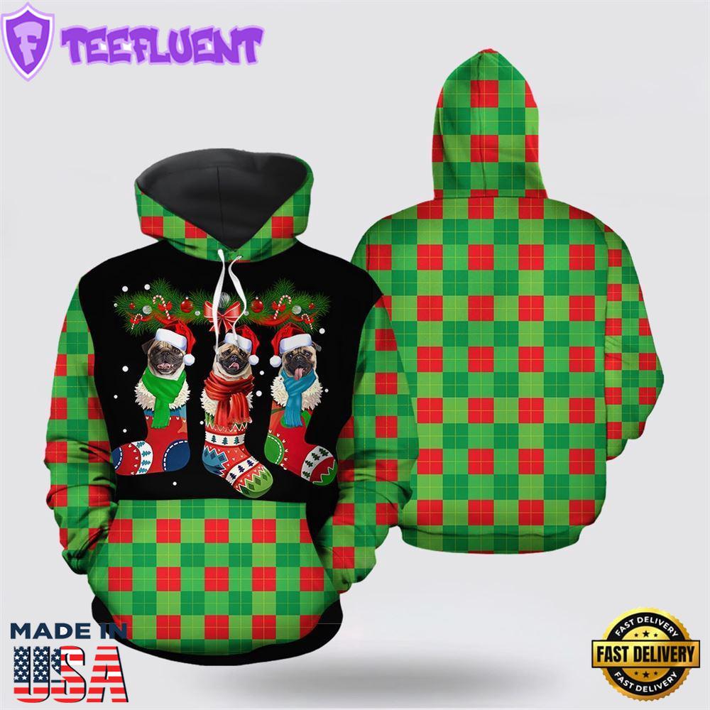 Pug Socks All Over Print 3D Hoodie