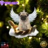Pug(2) On The Hands Of Jesus Ornament, Gift For Christmas