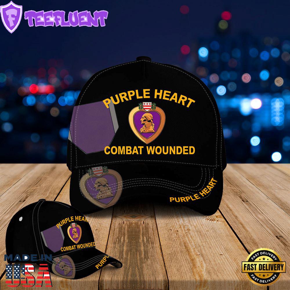Purple Heart, Combat Wounded Baseball Cap