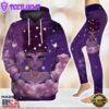 Purple Lovely Moon Star Afro Girl All Over Print Leggings Hoodie Set Outfit For Women Gift Xmas