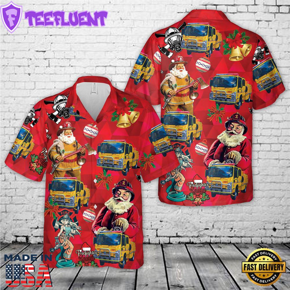 Queensland Rural Fire Service East Booral Christmas Hawaiian Shirt