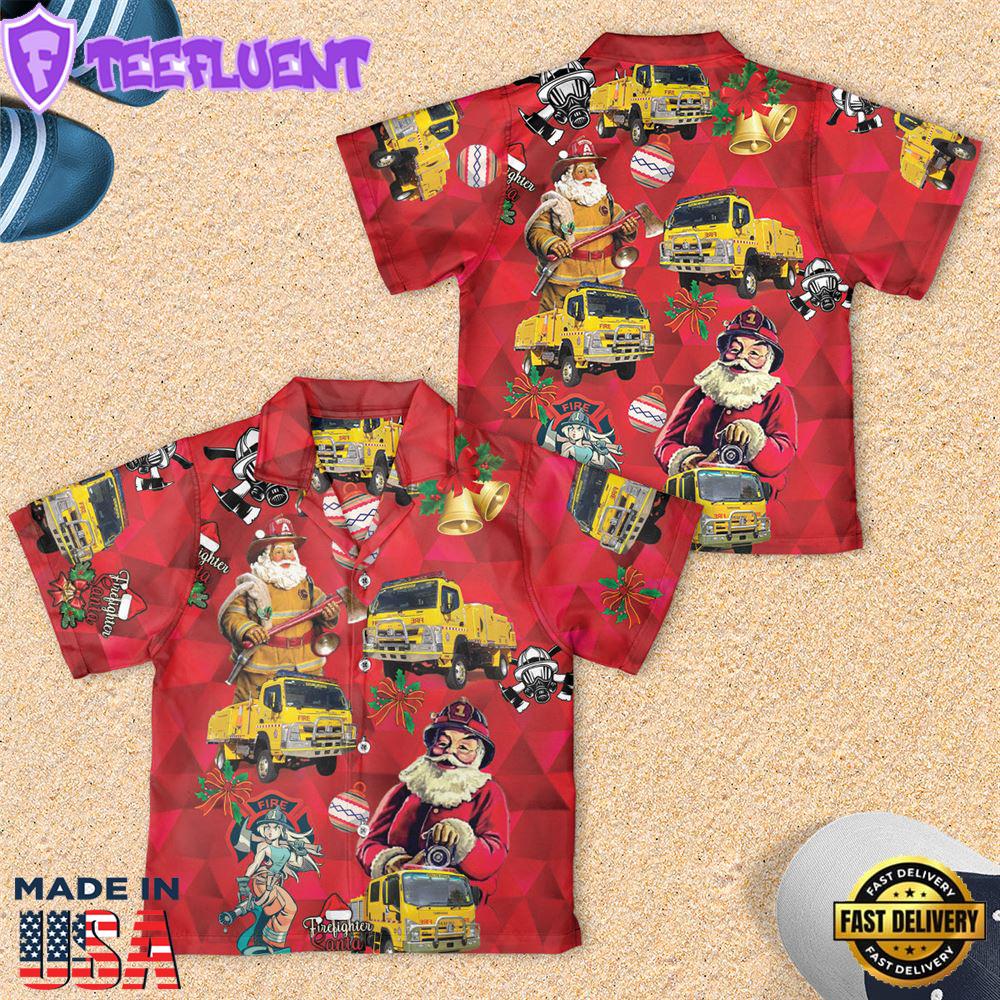 Queensland Rural Fire Service Fleet Christmas Youth Hawaiian Shirt