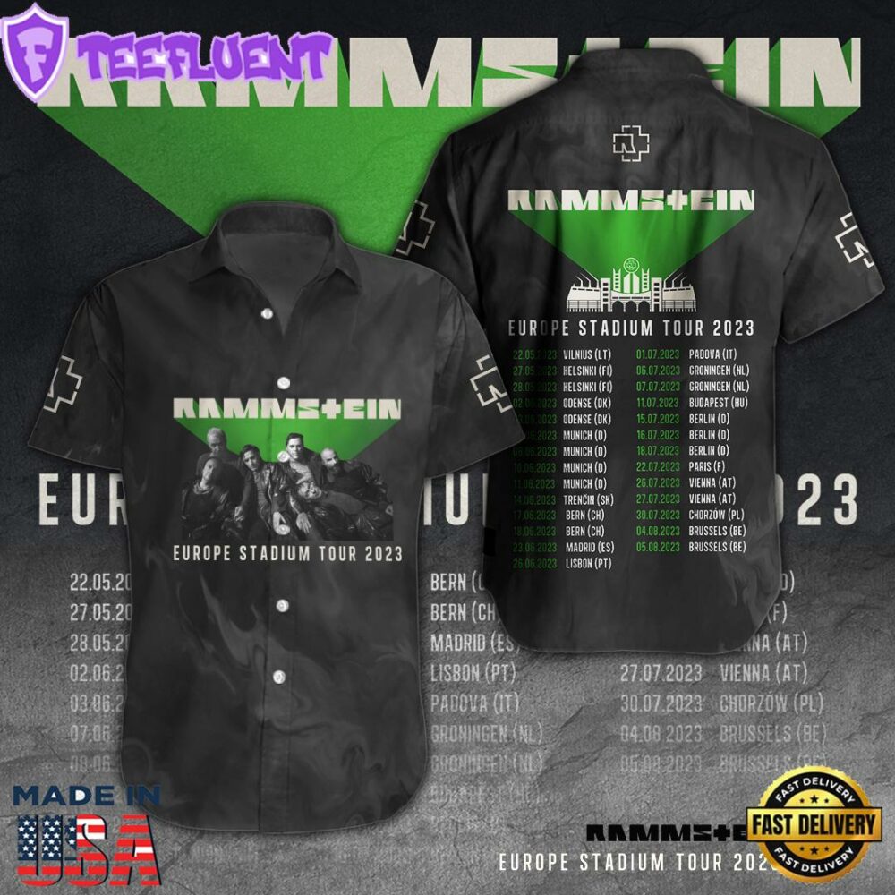 Rammstein Short Sleeve Dress Shirt For Man And Women