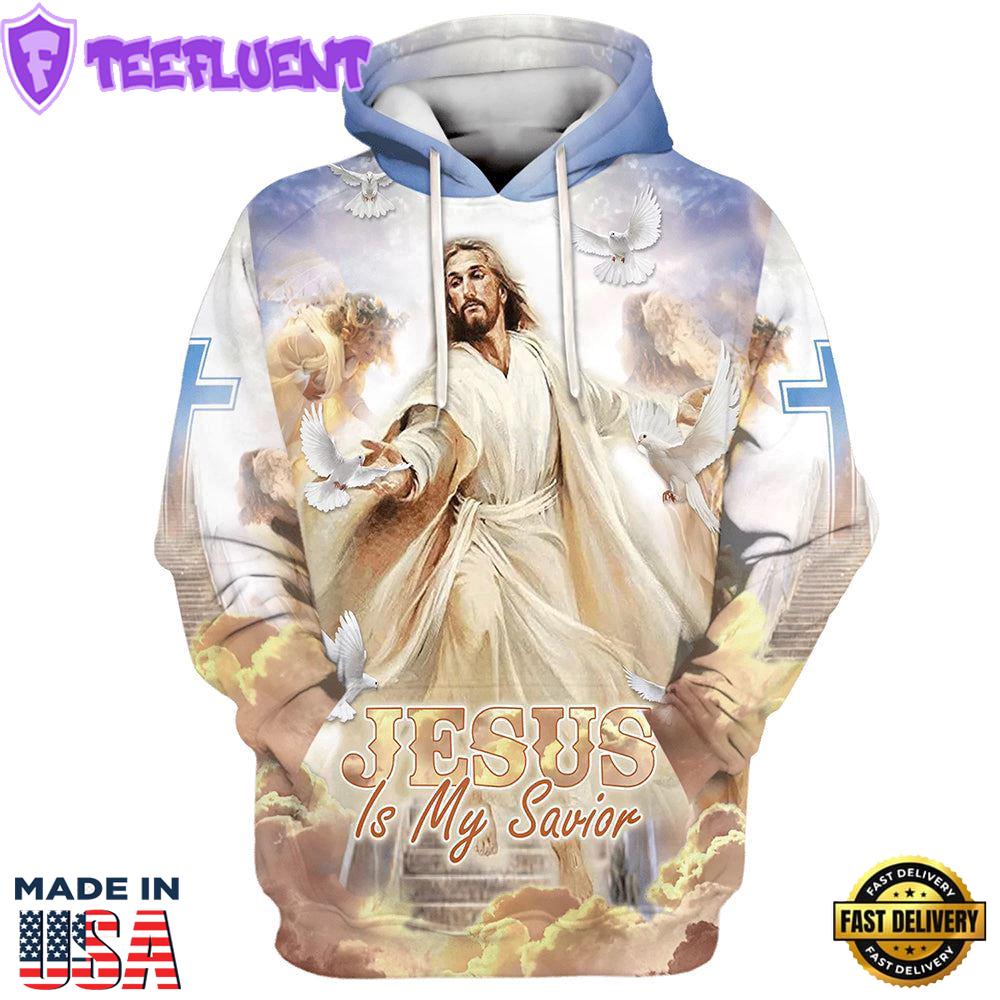 Reaching God's Hand Jesus Is My Savior 3D Hoodies Jesus Hoodie