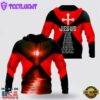 Red Black Jesus Is My Lord My King My God 3D Hoodies For Women Men