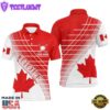 Red Canada Leaf Mens Golf Polo Shirts Custom White Patriotic Canadian Flag Gift Xmas 2 Red Canada Leaf Mens Golf Polo Shirts Custom White Patriotic Canadian Flag