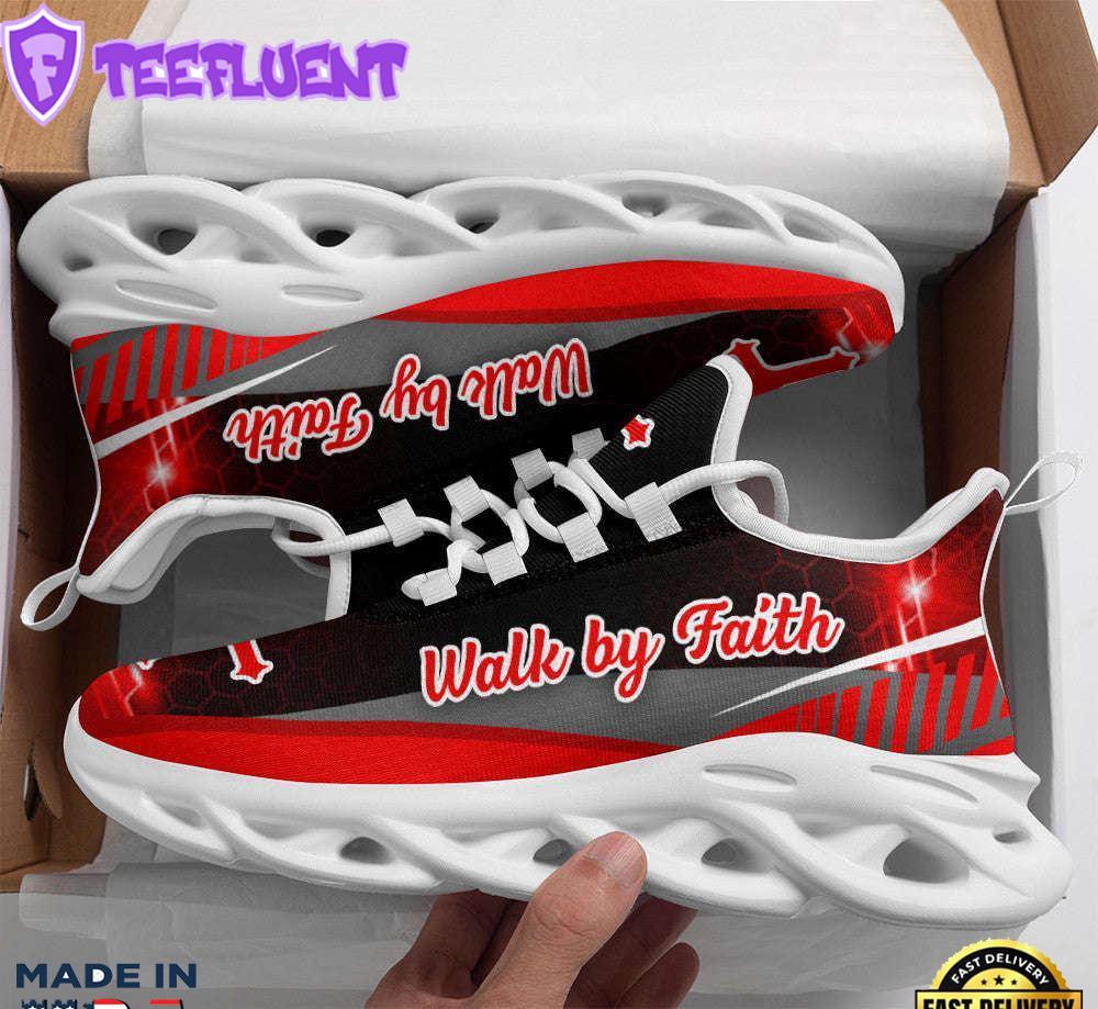 Red Jesus Walk By Faith Running Shoes Max Soul Shoes For Men And Women