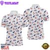 Red, White, And Blue Men Golf Polo Shirts Custom American Flag Patriotic Golf Clubs Pattern