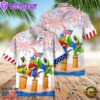 Red White And Blue Parrot Firework Independence Day Hawaiian Shirt