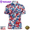 Red, White And Blue Th Of July Star Mens Golf Polo Shirts Custom Patriotic Team