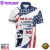 Retro American Flag Mens Golf Polo Shirt Custom Patriotic