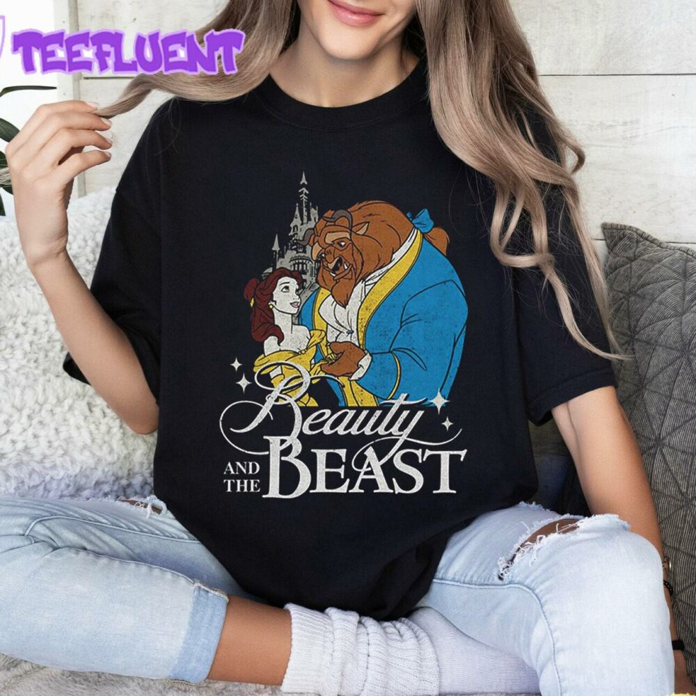 Retro Beauty and the Beast Belle T-Shirt Disney Princess Apparel Disney Trip Gift Idea
