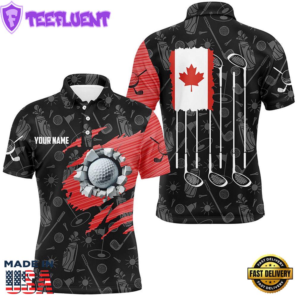 Retro Canada Flag Crack Golf Balls Custom Men Patriotic