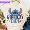 Retro Disney Lilo And Stitch Birthday Girl T-Shirt Lovely Unique Gift