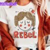 Retro Disney Star Wars T-Shirt Princess Leia Rebel Doodle Pro Choice Graphic Tee