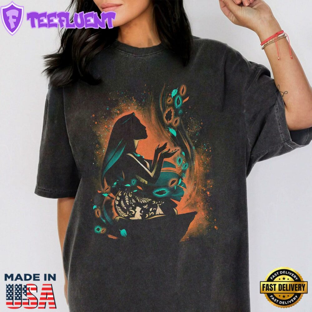 Retro Pocahontas Disney Princess Portrait T-Shirt for Disney World Disneyland Vacation