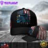 Retro Semi Truck American Flag Trucker Cap