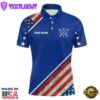 Retro Usa Flag Mens Golf Polo Shirts Custom Patriotic