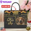 Rhodesian Ridgeback Dog Just A Girl Who Loves Dogs Leather Handbag