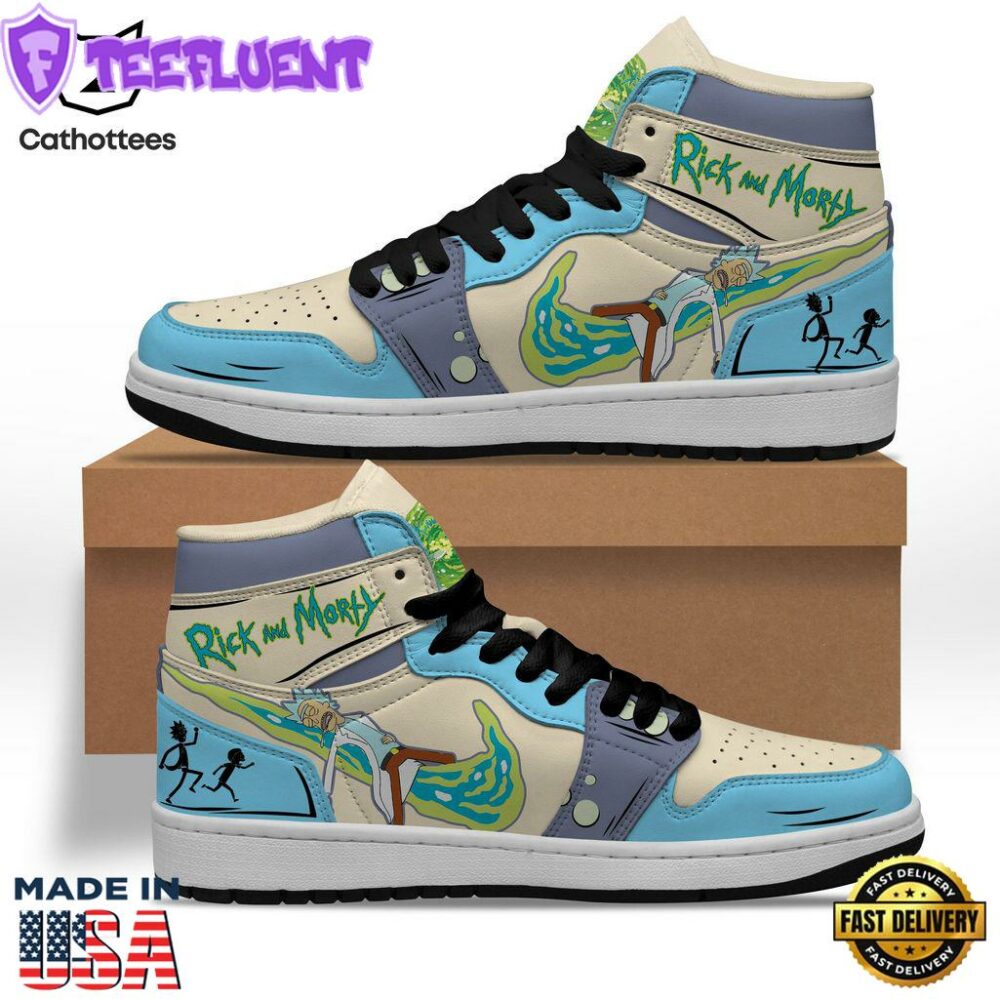 Rick And Morty Nike Logo Design Air Jordan 1 High Top