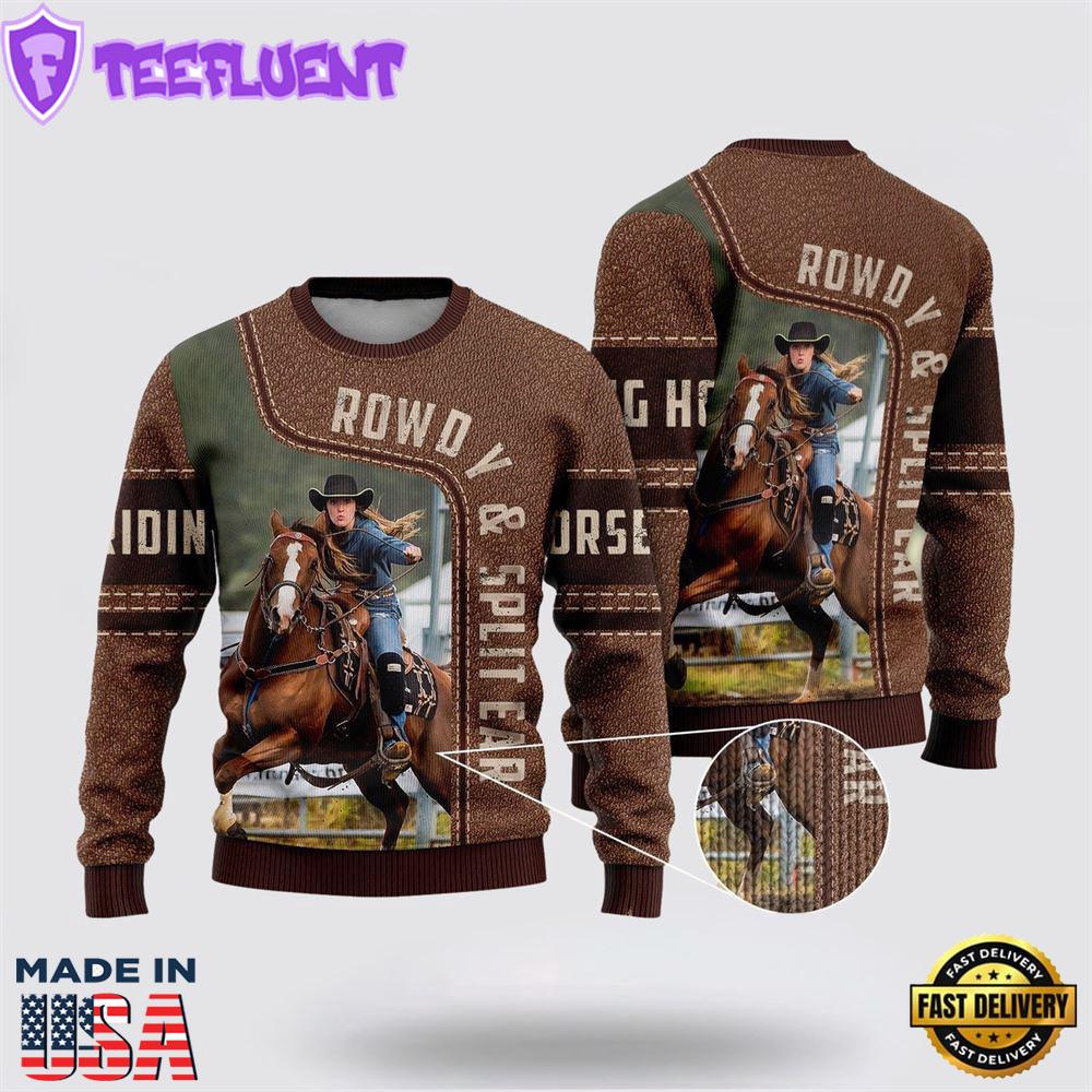Riding Horse Ugly Christmas Sweater