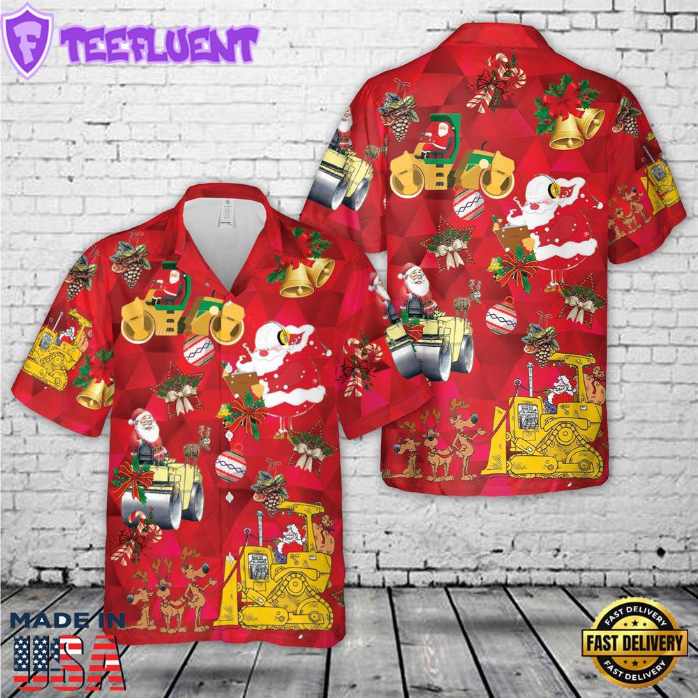 Road Construction Santa Christmas Hawaiian Shirt