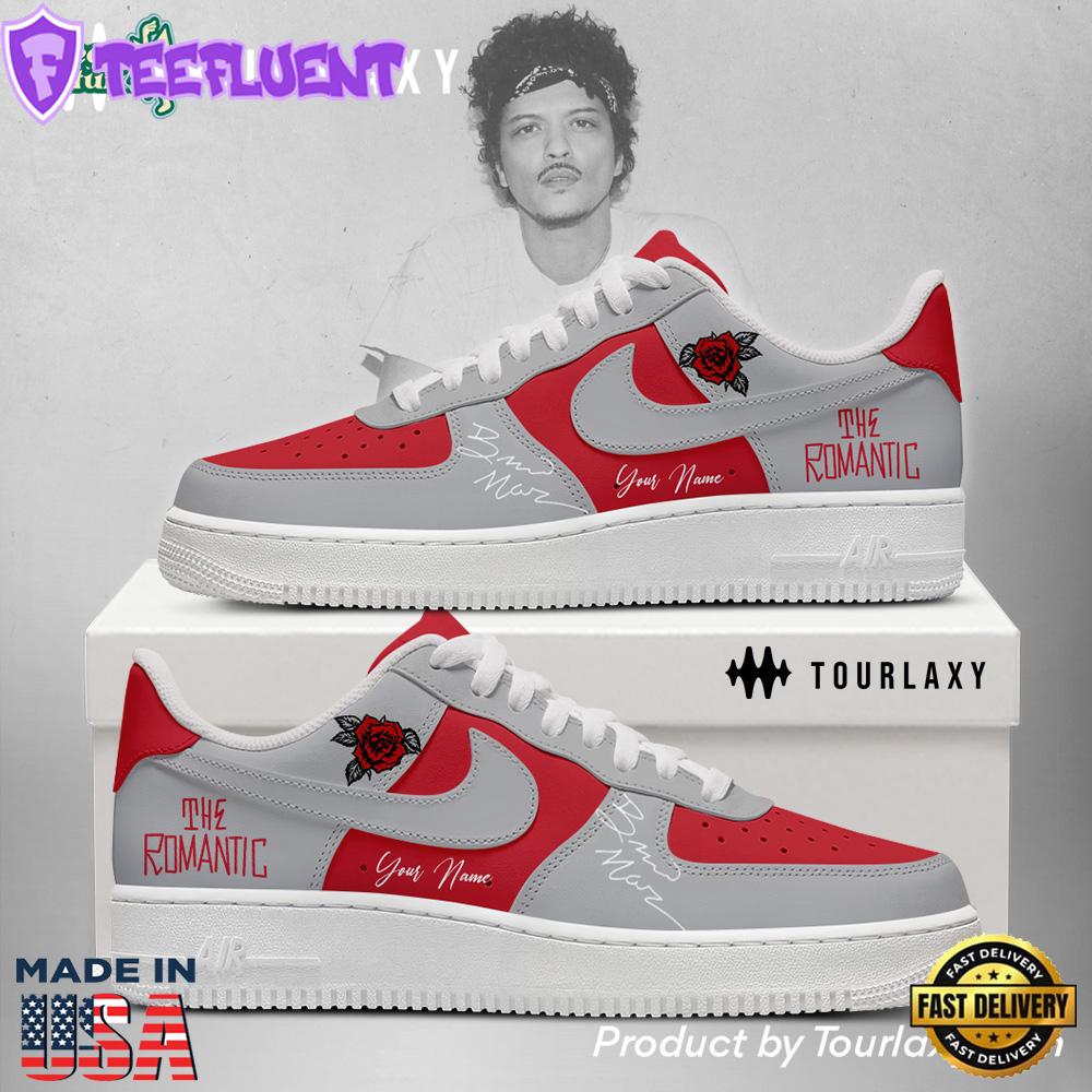 Romantic Tour 2026 – Bruno Mars Tour Custom Air Force 1 Sneakers Shoes