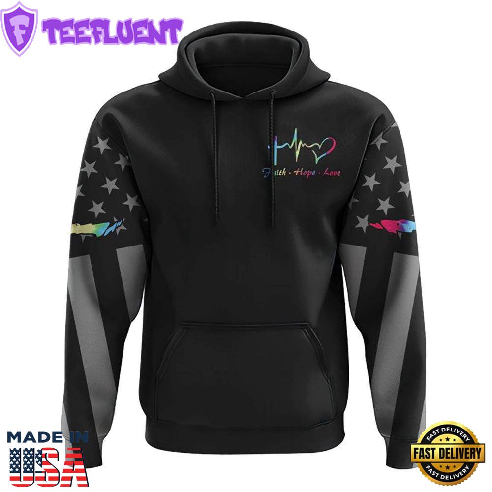 Rooted In Christ Colorful Smoke 3D Hoodie