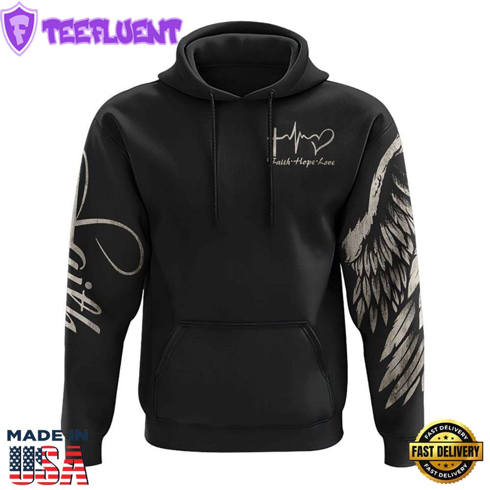 Rose Cross Painting 3D Hoodie