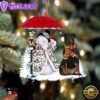 Rottweiler 2 With Snowman Christmas Ornament, Gift For Christmas