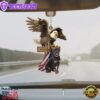 Rottweiler And Eagle American Flag Ornament, Gift For Christmas
