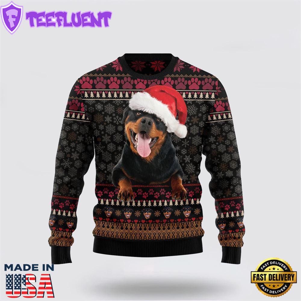 Rottweiler Christmas Ugly Christmas Sweater For Men And Women