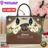 Rottweiler Dog Are Not Our Whole Life But They Make Our Lives Whole Leather Handbag
