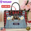 Rottweiler Dog This Human Belongs To Leather Handbag