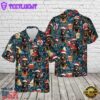 Rottweiler Dog Wearing Santa Hat Christmas Hawaiian Shirt