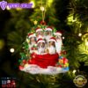 Rough Collie Dogs In A Gift Bag Christmas Ornament, Gift For Christmas