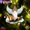 Rough Collie On The Hands Of Jesus Ornament, Gift For Christmas