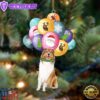 Rough Collie With Balloons Christmas Ornament, Gift For Christmas