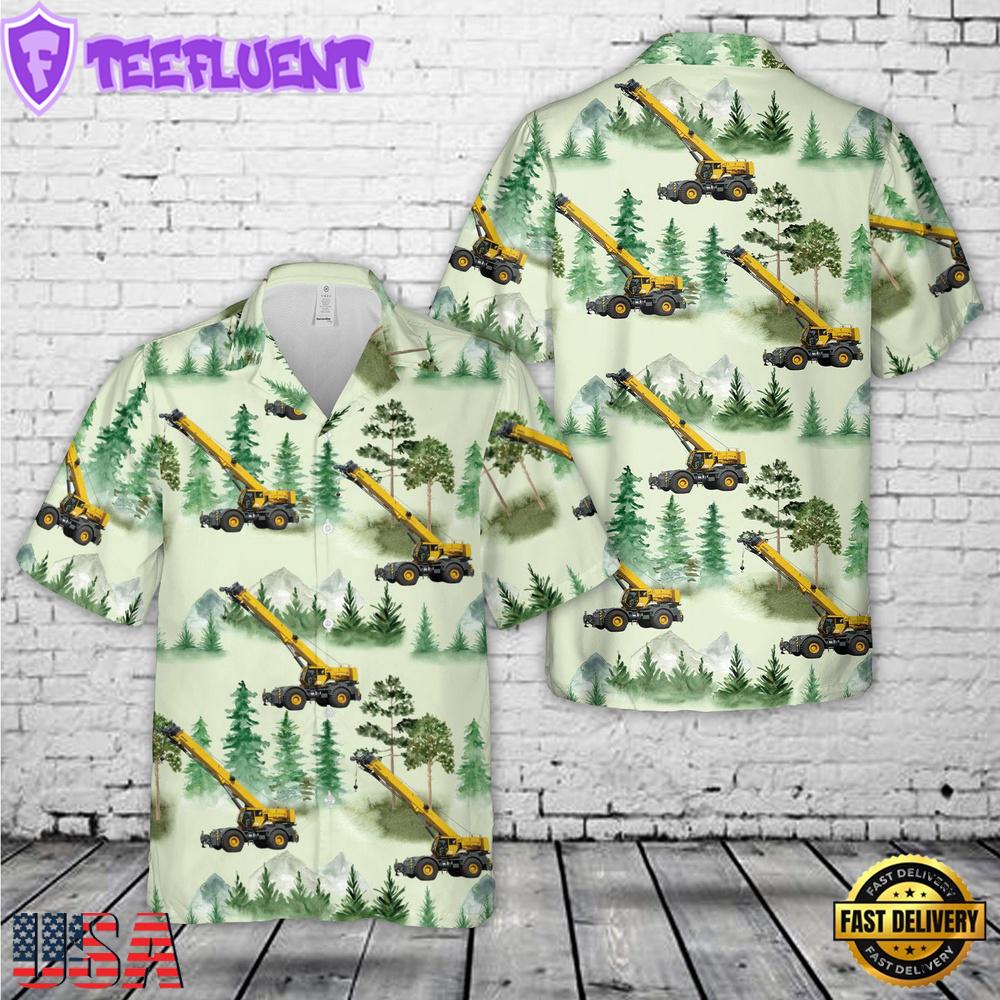 Rough Terrain Crane Construction Vehicle, Patrick's Day Hawaiian Shirt