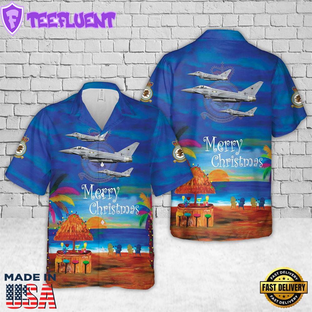 Royal Air Force No. 11 Squadron RAF Eurofighter Typhoon FGR.4 Christmas Hawaiian Shirt