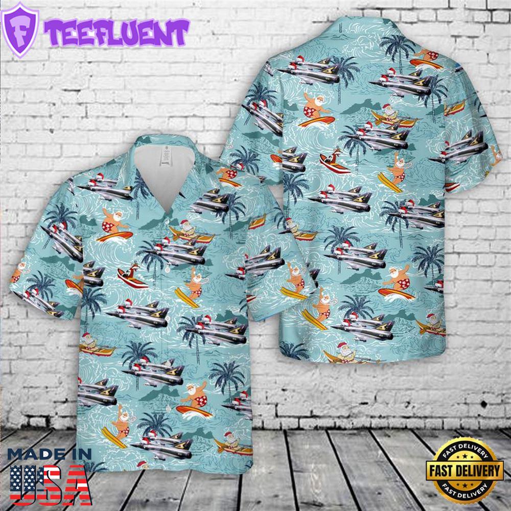 Royal Australian Air Force Dassault Mirage III Christmas Hawaiian Shirt