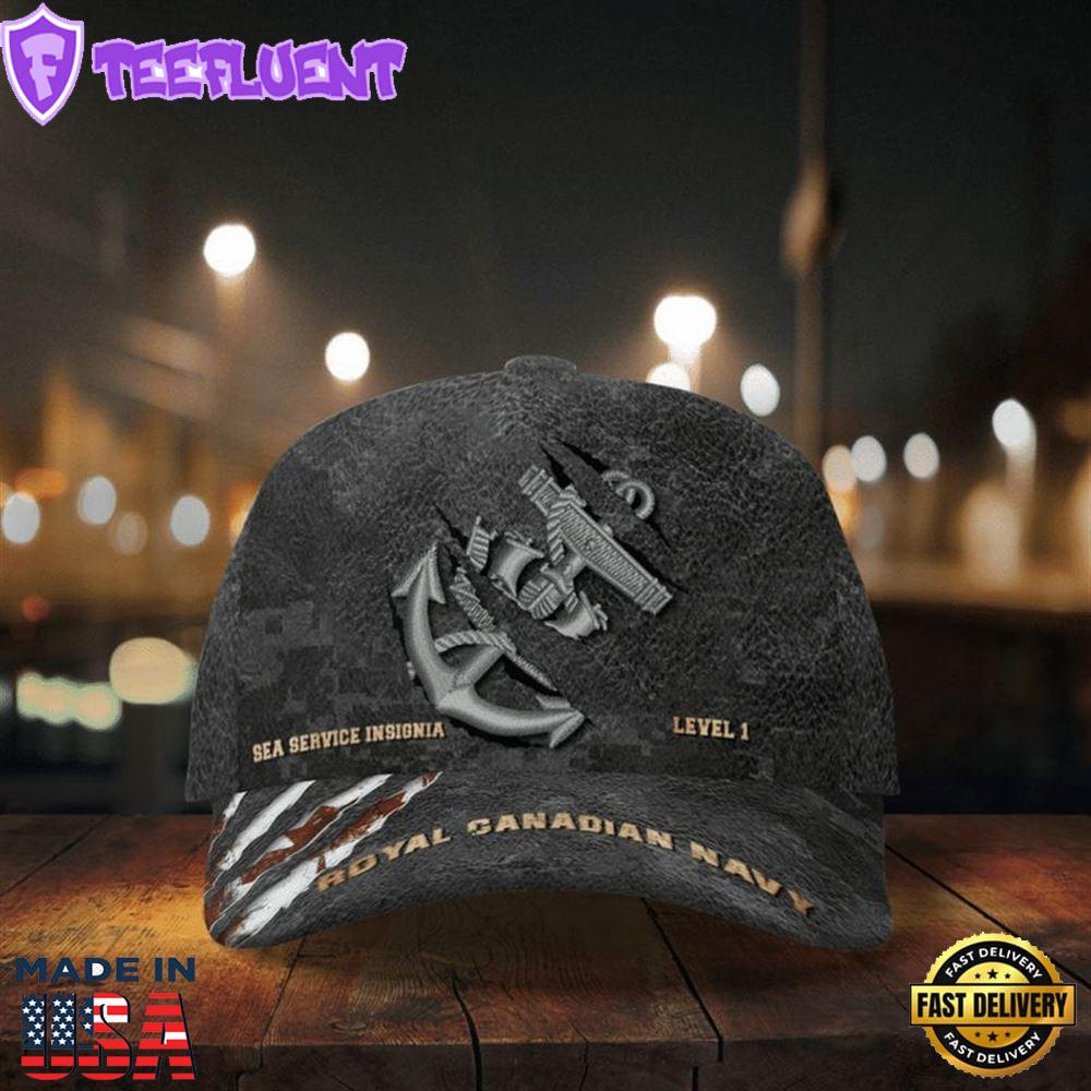 Royal Canadian Navy Sea Service Insignia (SSI) Level 1 (dark grey) Baseball Cap