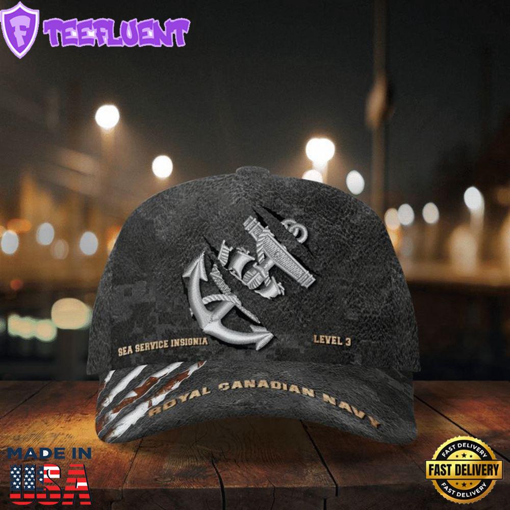 Royal Canadian Navy Sea Service Insignia (SSI) Level 3 (silver) Baseball Cap
