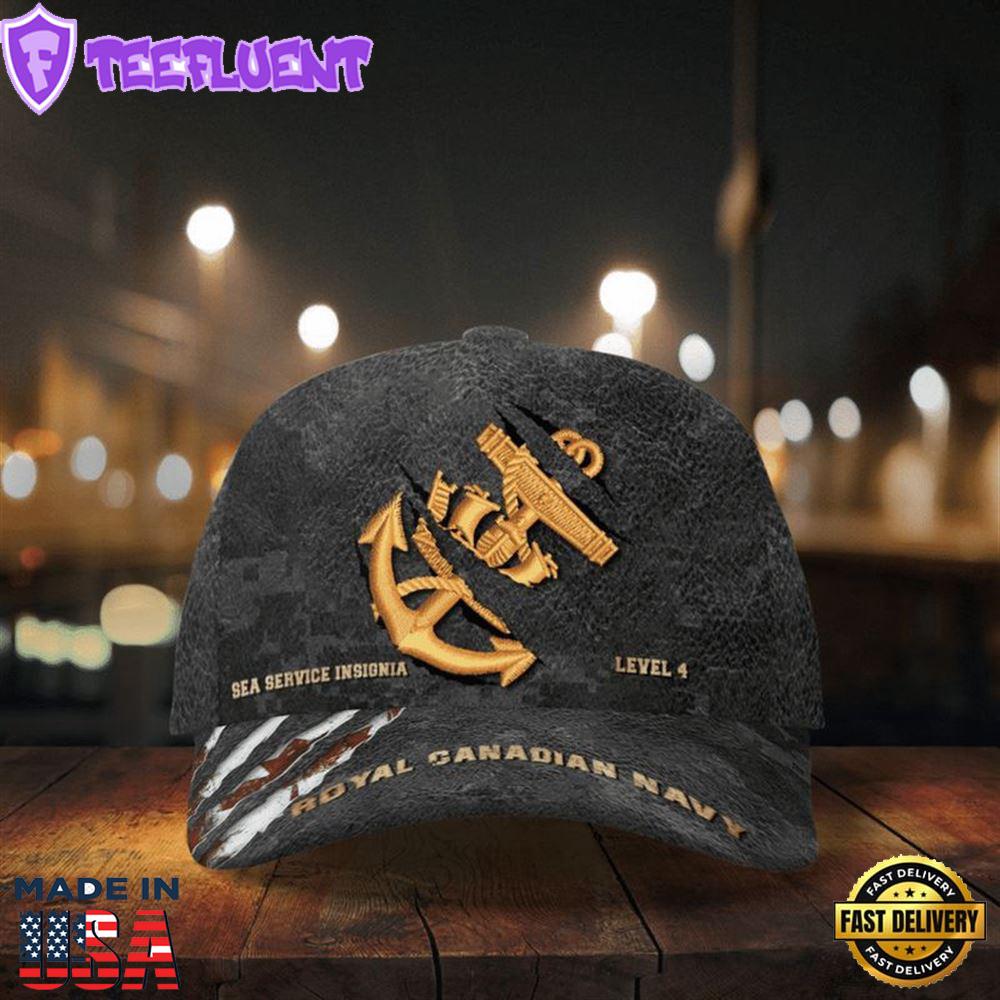 Royal Canadian Navy Sea Service Insignia (SSI) Level 4 (gold) Baseball Cap