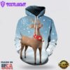 Rudolph Red Nosed Reindeer Christmas All Over Print 3D Hoodie