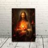 Sacred Heart of Jesus Canvas Jesus' The Savior Canvas Poster Wall Art